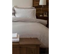 Hotel Suite Satin Stripe 540 Thread Count Duvet Cover Set Belledorm Light Grey King