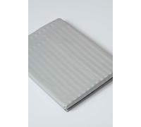 Hotel Suite Satin Stripe 540 Thread Count Flat Sheet Belledorm Light Grey Single