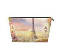 Hotels Next to The Tower Print Travel Makeup Bag Cosmetic Toiletry Bag Wash Bag Multifunctional Storage with Zipper for Women Girls Silver