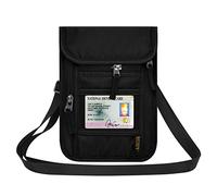 HOTEMIA Unisex Adult Neck Wallet, RFID Blocking, Black, Leisure