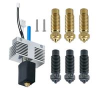 Hotend for Elegoo Neptune 4 Plus/Neptune 4 Max Print Head Extruder Hot End Kit Heater Block Heating Cartridge Thermistor with Extra 3PC Hardness Nozzle 3PC Brass Nozzle 1PC Silicone Cover