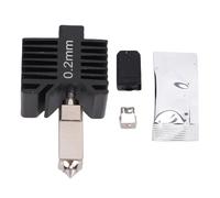 Hotend Kit for Bambu X1 P1P P1S 3D Printer Integrated Hardened Steel Nozzle 60W Ceramic Heater 0.4mm Replacement Hot End for Stable High Speed Printing (0.2mm)