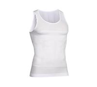 Hoter Mens Body Shaper Slimming Vest, Men's Compression Base Layer Slim Compression Muscle Tank Shapewear, White Tank Top, XL