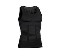 Hoter Mens Body Shaper Slimming Vest, Men's Compression Base Layer Slim Compression Muscle Tank Shapewear - black - XL