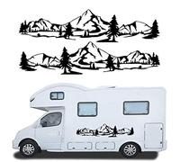 HOTEU Universal Mountain Design Motorhome Stripes Decorative Camper Vans Caravan Decals Vinyl Sticker Graphic Car Body Side Accessories