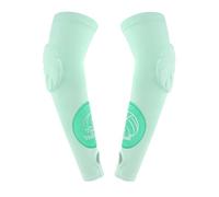 Hotfiary 2 Pack Volleyball Arm Sleeve for Women Men Boys Girls, Passing Hitting Compression Sleeves with Forearm and Elbow Protection Pads for Adult Youth, Padded Arm Protector with Thumbhole