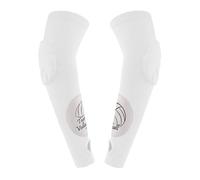 Hotfiary 2 Pack Volleyball Arm Sleeve for Women Men Boys Girls, Passing Hitting Compression Sleeves with Forearm and Elbow Protection Pads for Adult Youth, Padded Arm Protector with Thumbhole
