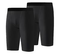 Hotfiary 2 Pack Youth Boys Compression Shorts, Spandex Athletic Kids Running Compression Underwear, Quick Drying Boys Boxer Briefs for Basketball Football Running Training, Age 6-14 Years