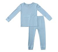 Hotfiary Boys Girls Pyjamas Set, Snug Fit Two Piece Pjs for Kids Toddler Teens, Long Sleeve Top and Pant Lounge Set, Rayon from Bamboo Sleepwear All-Season Comfort Nightwear, Age 1-13 Years