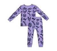 Hotfiary Boys Girls Pyjamas Set, Snug Fit Two Piece Pjs for Kids Toddler Teens, Long Sleeve Top and Pant Lounge Set, Rayon from Bamboo Sleepwear All-Season Comfort Nightwear, Age 1-13 Years