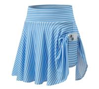 Hotfiary Girls Tie Dye Pleated Skirts with Shorts, Kids Stripes Tennis Skirts Golf Skort, Youth Teen Athletic Dance Running School Sport Shorts with Pockets, Flowy Workout School Uniform Skorts 3-13Y