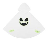 Hotfiary Kids Ghost Skeleton Costume, Boys Girls Halloween Costumes Cape, Glow in the Dark Hooded Cloak, Toddler Luminous White Ghost Outfit Hoodie Poncho, Children Spooky Fancy Dress Cloak 3-12 Years