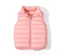 Hotfiary Kids Girls Boys Puffer Gilets, Warm Winter Down Vest for Toddler Teens, Solid Winter Jacket with Standup Collar, Windproof Outerwear Zipper Sleeveless Waistcoat for Fall Winter Outdoors