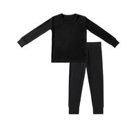 Hotfiary Kids Pyjamas Sets for Boys Girls, Viscose from Bamboo Rayon, Soft Comfy 2 Piece PJs Set, Long Sleeve Shirt Top and Pants Lounge Outfit, Snug Fit All-Season Plain Matching Sleepwear Nightwear