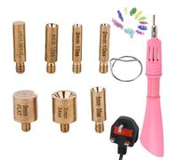 Hotfix Applicator Tool, Rhinestone Setter Applicator Kit, Hot Fix Rhinestone Tool Set, Jewel Setter Tool, Heat Gunn Rhinestones Gems Picking Studs with 7 Tips, Hotfix Rhinestone for Clothes, Shoes