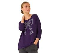 Hotfix Embellished Bow Top Roman Purple 12