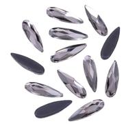 Hotfix Flatback Crystal Rhinestones, Flame Hotfix Rhinestones Iron On Flat Back Crystal Clear 2-4x6-14mm 50-360 Pcs(50Pcs,4x14mm)