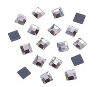 Hotfix Flatback Crystal Rhinestones, Hotfix Rhinestones Square Crystal Clear 3-6mm Flat Back Iron On for Crafts Clothes DIY