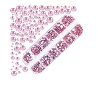 Hotfix Flatback Nail Art Rhinestones, Crystal Nail Art Rhinestones Flatback SS6-SS20 Multicolor 900-1000pcs 6 Grids Box(Ph194-14)