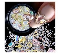 Hotfix Flatback Nail Art Rhinestones, Crystal Nail Art Rhinestones Multicolor Strass Stone AB Iridescent(Js001-11-6)
