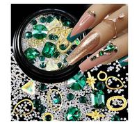 Hotfix Flatback Nail Art Rhinestones, Crystal Nail Art Rhinestones Multicolor Strass Stone AB Iridescent(Js001-11-2)