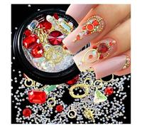 Hotfix Flatback Nail Art Rhinestones, Crystal Nail Art Rhinestones Multicolor Strass Stone AB Iridescent(Js001-11-3)