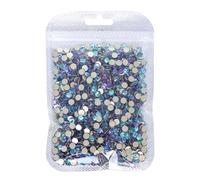 Hotfix Flatback Nail Art Rhinestones, Non Hotfix Glass Rhinestones 16 Facets Blue Fairy Golden Base SS10-SS30 288/1440 Pcs(SS10-1440PCS)