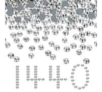 Hotfix Rhinestones, 1440pcs Flatback Crystal Rhinestones for Crafts Clothes DIY Decoration, Crystal, SS10, 2.7-2.8mm (White)