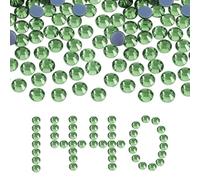 Hotfix Rhinestones, 1440pcs Flatback Crystal Rhinestones for Crafts Clothes DIY Decoration, Crystal, SS10, 2.7-2.8mm (Clear Green)
