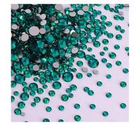 Hotfix Rhinestones 1440Pcs/Pack Mix Size Black Glass Flat Back Rhinestone Glitter Diamond Non Hotfix Rhinestones for Nail Art Clothes for Handcraft(Blue Zircon)