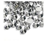 Hotfix Rhinestones 3D Nail Art Decorations Charms Flatback Rhinestones Non HotFix Glue Crystal Wedding Dress(076Silver,SS4-1440PCS)