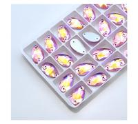 Hotfix Rhinestones All Size Sew On Rhinestone Colors Crystal AB Popular Drops On Stones 2 Holes Clothes DIY Make Wedding Dress Shoes(Light Rose AB,7x12mm 72pcs)