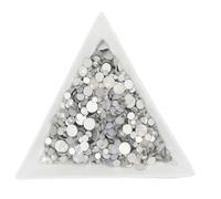 Hotfix Rhinestones All Sizes Blue/Green/White/Pink Crystal Nail Art Rhinestone Decorations 3D Flatback Glass Non HotFix Garment(White,SS3-1440pcs)