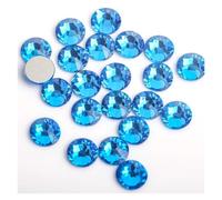 Hotfix Rhinestones Crystal Nail Art Non Hotfix Rhinestones Moon Night Flat Back Rhinestone Glass Strass for for DIY(Capri Blue,SS6-1440pcs)