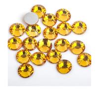 Hotfix Rhinestones Crystal Nail Art Non Hotfix Rhinestones Moon Night Flat Back Rhinestone Glass Strass for for DIY(Topaz,SS8-1440pcs)