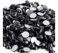 Hotfix Rhinestones Glass 3D Nail Art Rhinestones Crystal Non HotFix Decorations for DIY Manicure(Black,SS4 1440pcs)