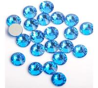 Hotfix Rhinestones Glass 3D Nail Art Rhinestones Crystal Non HotFix Decorations for DIY Manicure(Capri Blue,SS6 1440pcs)