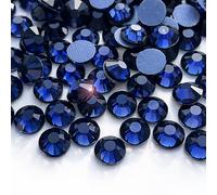 Hotfix Rhinestones Glass Iron On Crystals Flat Back Gems for Fabric, Clothing, Wedding Decoration & Dance Costume - Navy - SS16 (4mm) - 1000 Pieces