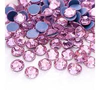 Hotfix Rhinestones Glass Iron On Crystals Flat Back Gems for Fabric, Clothing, Wedding Decoration & Dance Costume - Rose Pink - SS20 (5mm) - 1000 Pieces