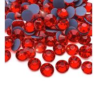 Hotfix Rhinestones Glass Iron On Crystals Flat Back Gems for Fabric, Clothing, Wedding Decoration & Dance Costume - Red - SS6 (2mm) - 1000 Pieces