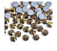 Hotfix Rhinestones Green Volcano Color Iron On Rhinestones/Hot fix Crystal Rhinestones Strass Sewing & Fabric Garment Stones(Gold Hematite,Mix ss3-ss30 10gram)