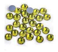 Hotfix Rhinestones Hot Fix Rhinestones Flatback Crystal Hotfix Rhinestone Glitter Iron on Garment Decorative Rhinestones(Olive,SS20-1440pcs)
