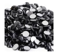 Hotfix Rhinestones Hotfix Rhinestones Bedazzling Gems 3D Nail Art Crystal Non HotFix Decorations for Clothes(Black,SS3-1440pcs)