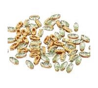 Hotfix Rhinestones Hotfix Rhinestones Strasssteine Bedazzling Gems for Needlework DIY Sewing Trims for DIY Manicure(Light Green,7x15mm-20pcs)