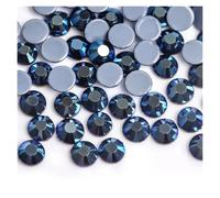 Hotfix Rhinestones Iron On Rhinestones Hot Fix Crystal Strass Nail Art Sewing Fabric Decoretion for DIY(Metallic Blue,Ss30 288pcs)