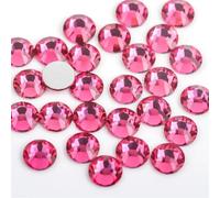 Hotfix Rhinestones Light PinkRose Glass 3D Nail Art Rhinestones ss3 ss4 ss5 ss6 ss8 ss10 ss12 ss16 ss20 ss30 Crystal Nails Non HotFix Decorations(Rose,SS3 1440pcs)