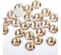 Hotfix Rhinestones Light PinkRose Glass 3D Nail Art Rhinestones ss3 ss4 ss5 ss6 ss8 ss10 ss12 ss16 ss20 ss30 Crystal Nails Non HotFix Decorations(Champagne,SS6 1440pcs)