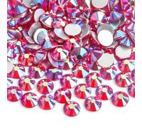 Hotfix Rhinestones Light PinkRose Glass 3D Nail Art Rhinestones ss3 ss4 ss5 ss6 ss8 ss10 ss12 ss16 ss20 ss30 Crystal Nails Non HotFix Decorations(Light Siam AB,SS6 1440pcs)