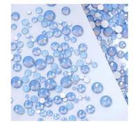 Hotfix Rhinestones Mix Size Crystal Flatback Non Hot Fix Glass Rhinestone DIY Crafts Glue On Gems Nail Clothes(Blue,SS4-SS12 about300pcs)