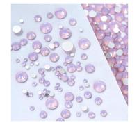 Hotfix Rhinestones Mix Size Crystal Flatback Non Hot Fix Glass Rhinestone DIY Crafts Glue On Gems Nail Clothes(Pink,SS6-SS30 about200pcs)